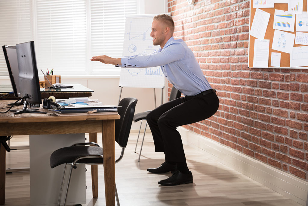 excesise your back at the office 24 Simple Ways to Keep You Energetic at the Office