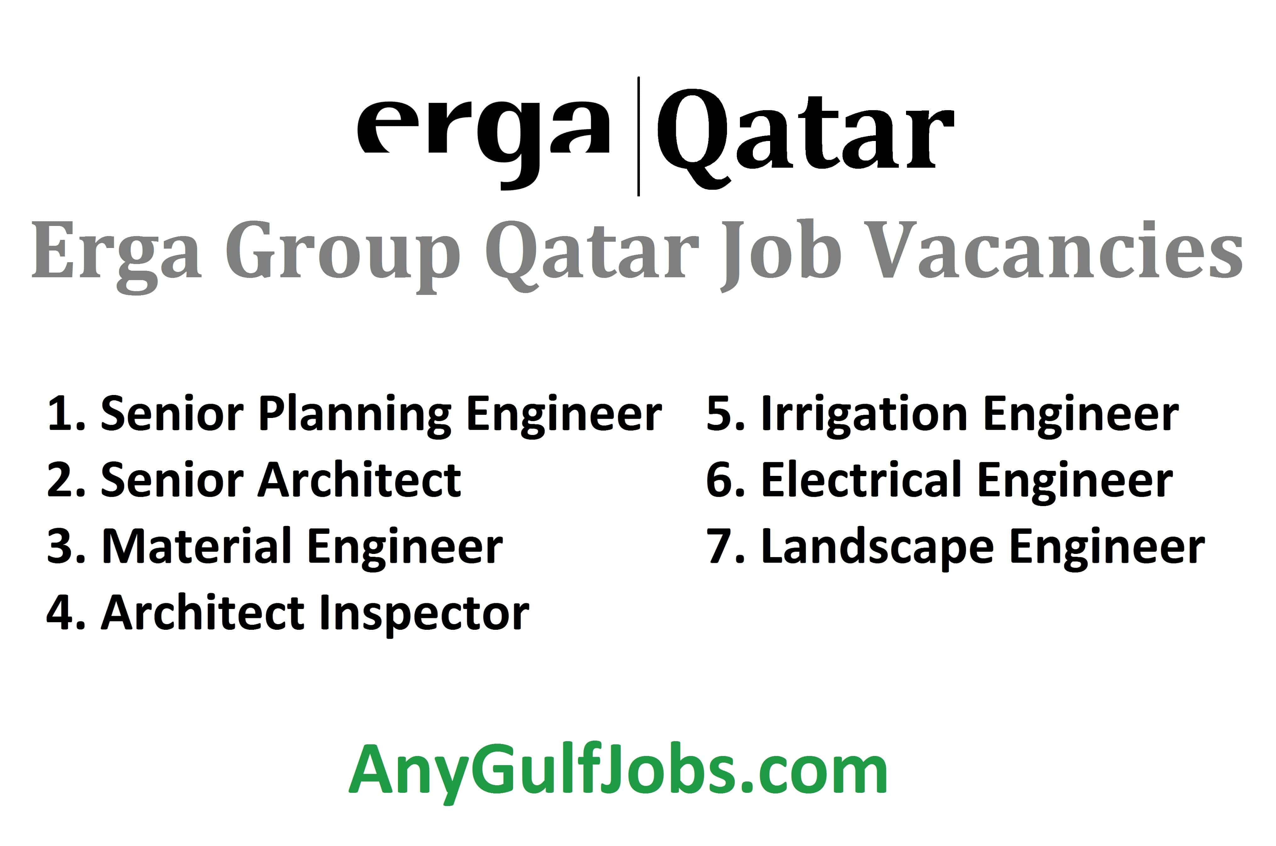 Erga Group Qatar Job Vacancies