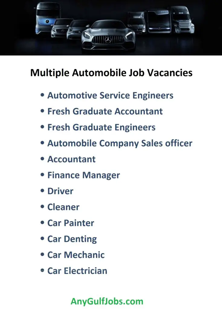 Automobile Company Qatar - Automobile Jobs in Qatar