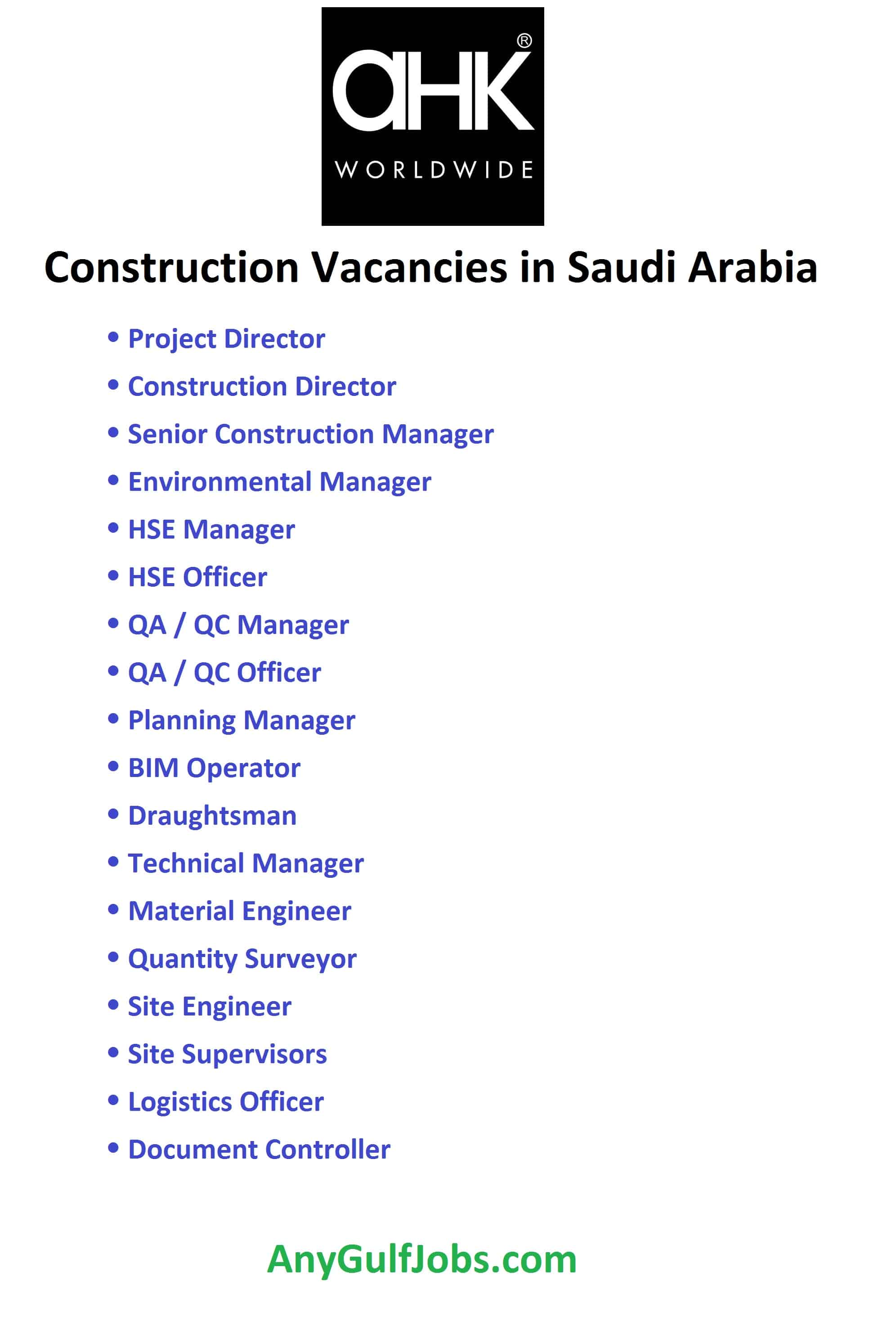 German Emirati Joint Council for Industry and Commerce (AHK) - Engineering Job Vacancies in Saudi Arabia
