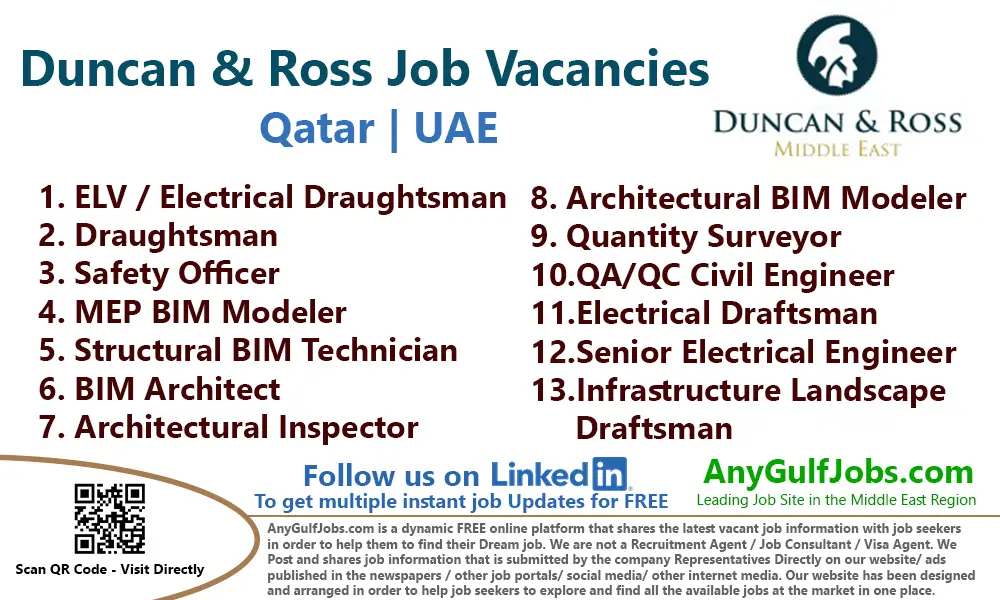 Duncan & Ross Job Vacancies UAE | Qatar