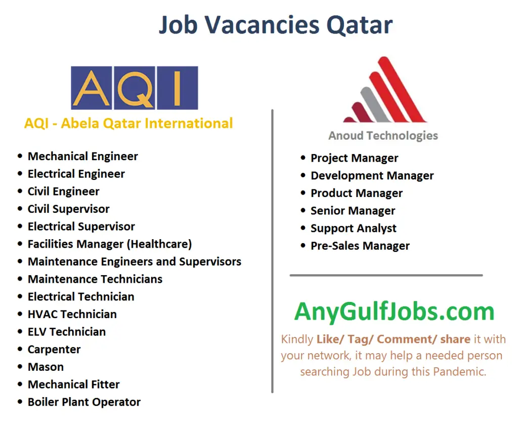AQI - Abela Qatar International Job Vacancies - Doha, Qatar
