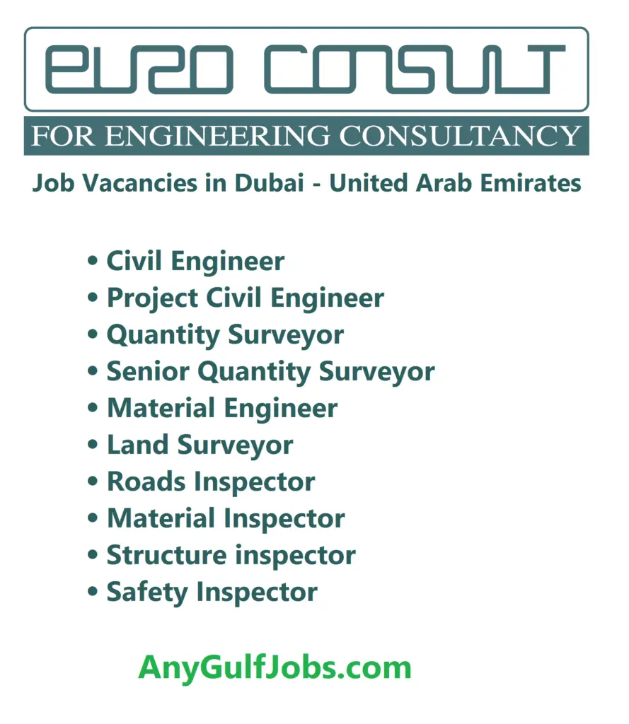 Euro Consult Job Vacancies in Dubai, United Arab Emirates