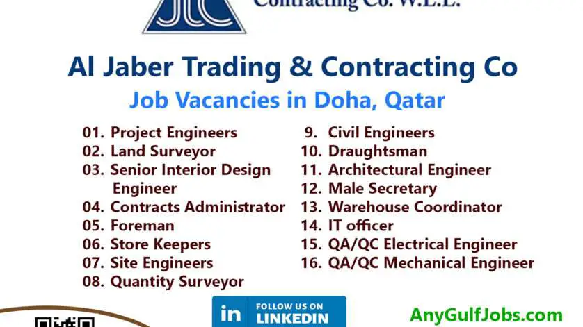 Al Jaber Trading & Contracting Co Job Vacancies in Doha, Qatar