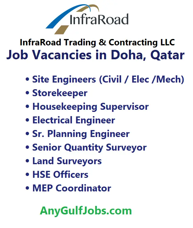 InfraRoad Trading & Contracting LLC Job Vacancies in Doha, Qatar