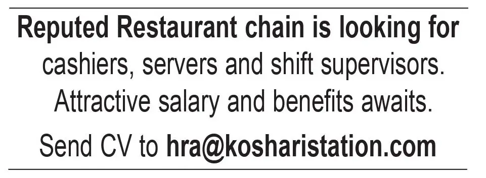 Restaurant Chain Job Vacancies