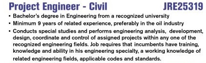 Project Engineer - Civil