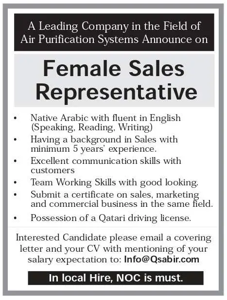 Female Sales Representative