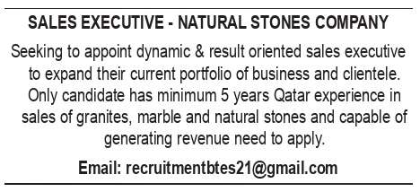 Sales Executive - Natural Stones