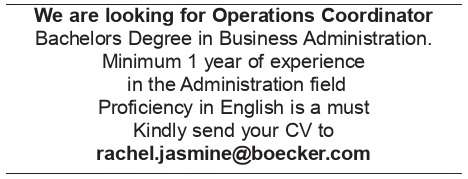 Operations Coordinator 3 Operations Coordinator