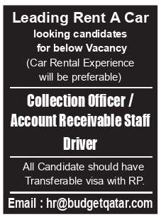 Rent a Car Company Job Vacancies