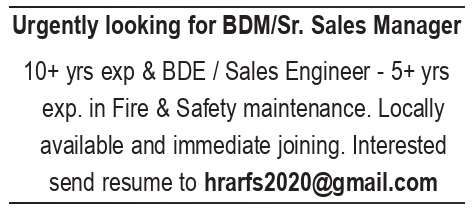 BDM / Sr. Sales Manager