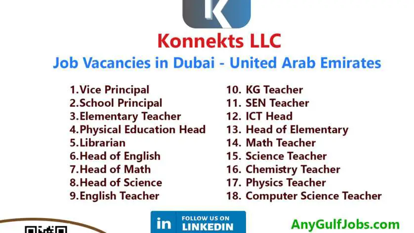 Konnekts LLC Job Vacancies in Dubai, United Arab Emirates