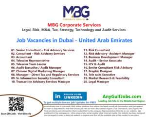 MBG Corporate Services Job Vacancies - Dubai, UAE