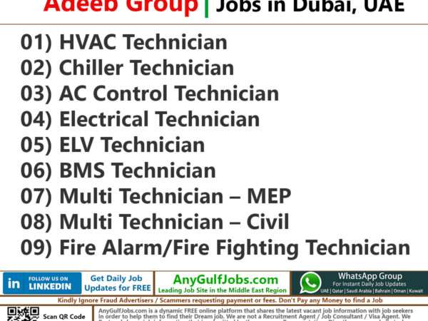 Adeeb Group Job Vacancies - Dubai, UAE