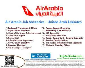 Air Arabia Job Vacancies - United Arab Emirates