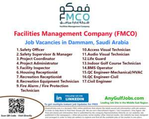 Facilities Management Company (FMCO) Job Vacancies - Dammam- KSA