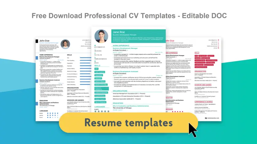 Professional CV Template Word Free Download - Here you can Free Download Professional CV Templates - MS Word DOC | Resume | CV