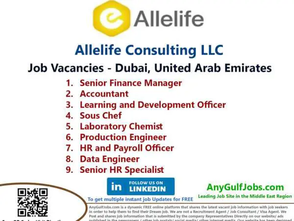 Allelife Consulting LLC Job Vacancies - Dubai, United Arab Emirates