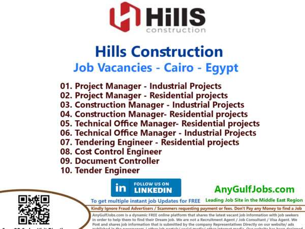 Hills Construction Job Vacancies - Cairo - Egypt