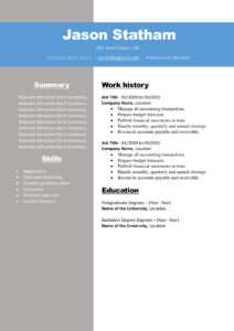 Free Download Professional CV Templates - Editable DOC - Jason Statham