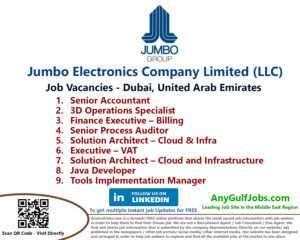 Multiple Job Vacancies  - Jumbo Electronics Company Limited (LLC) Job Vacancies - Dubai, United Arab Emirates