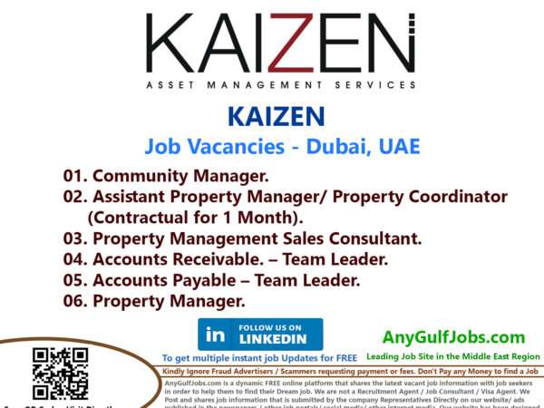 KAIZEN Job Vacancies - Dubai, UAE, And Also We are going to describe to you the ways to get a job in KAIZEN - Dubai, UAE