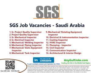 Multiple Job Vacancies  - SGS Job Vacancies - Saudi Arabia - KSA