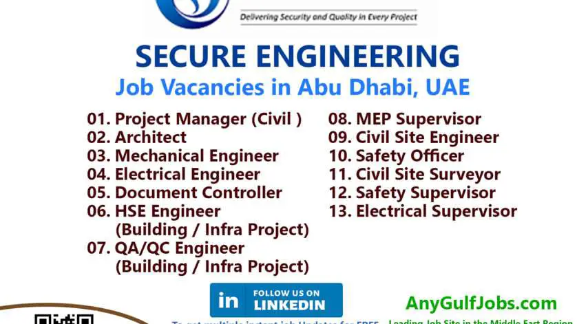 SECURE ENGINEERING Job Vacancies in Abu Dhabi, UAE