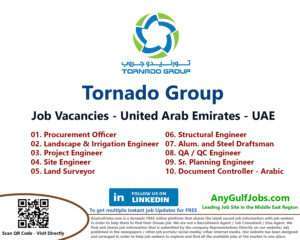 Multiple Job Vacancies  - Tornado Group Job Vacancies - United Arab Emirates - UAE