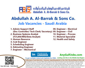 Abdullah A. Al-Barrak & Sons Co. Job Vacancies - Saudi Arabia, And Also We are going to describe to you the ways to get a job in Abdullah A. Al-Barrak & Sons Co. - Saudi Arabia