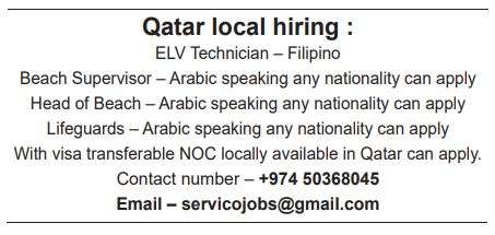 13 2 Gulf Times Classified Jobs - 18 Sep 2022