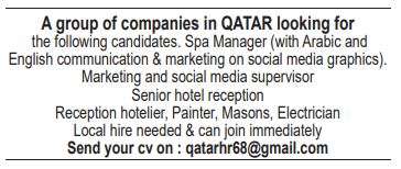4 4 Gulf Times Classified Jobs - 12 Sep 2022