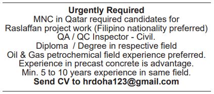 8 1 Gulf Times Classified Jobs - 5 Sep 2022
