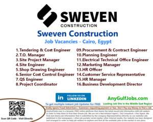 Sweven Construction Job Vacancies - Cairo, Egypt, And Also We are going to describe to you the ways to get a job in Sweven Construction  - Cairo, Egypt