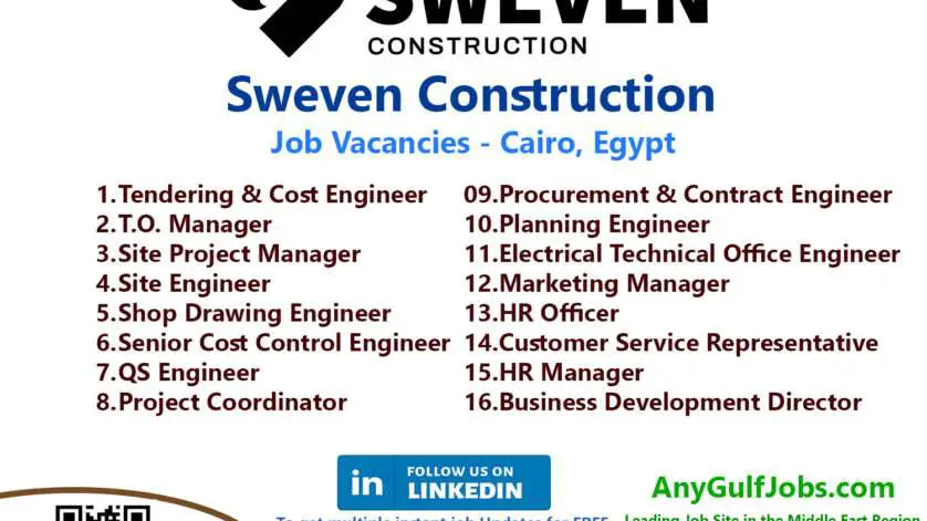 Sweven Construction Job Vacancies - Cairo, Egypt, And Also We are going to describe to you the ways to get a job in Sweven Construction  - Cairo, Egypt