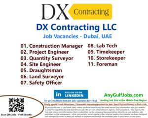 DX Contracting LLC Job Vacancies in Dubai