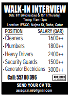 2 8 Gulf Times Classified Jobs - 10 Nov 2022