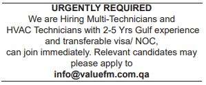 3 7 Gulf Times Classified Jobs - 28 Nov 2022