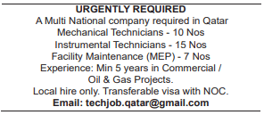 4 3 Gulf Times Classified Jobs - 03 Nov 2022