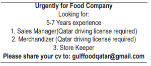 5 2 Gulf Times Classified Jobs - 02 Nov 2022