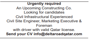 8 3 Gulf Times Classified Jobs - 02 Nov 2022
