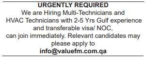 9 5 Gulf Times Classified Jobs - 27 Nov 2022