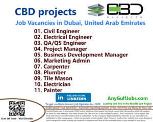 Multiple CBD projects Job Vacancies - Dubai, UAE