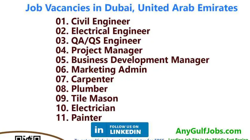 Multiple CBD projects Job Vacancies - Dubai, UAE