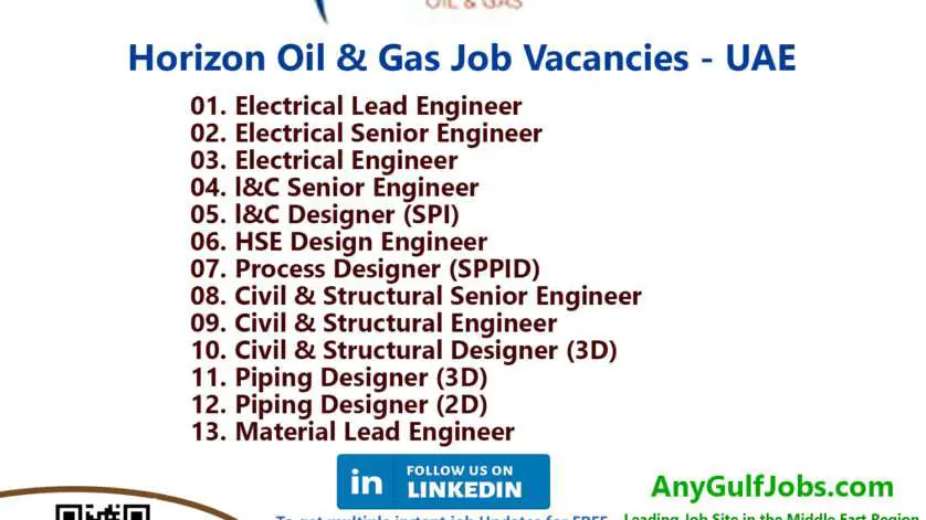 Horizon Oil & Gas Job Vacancies - UAE