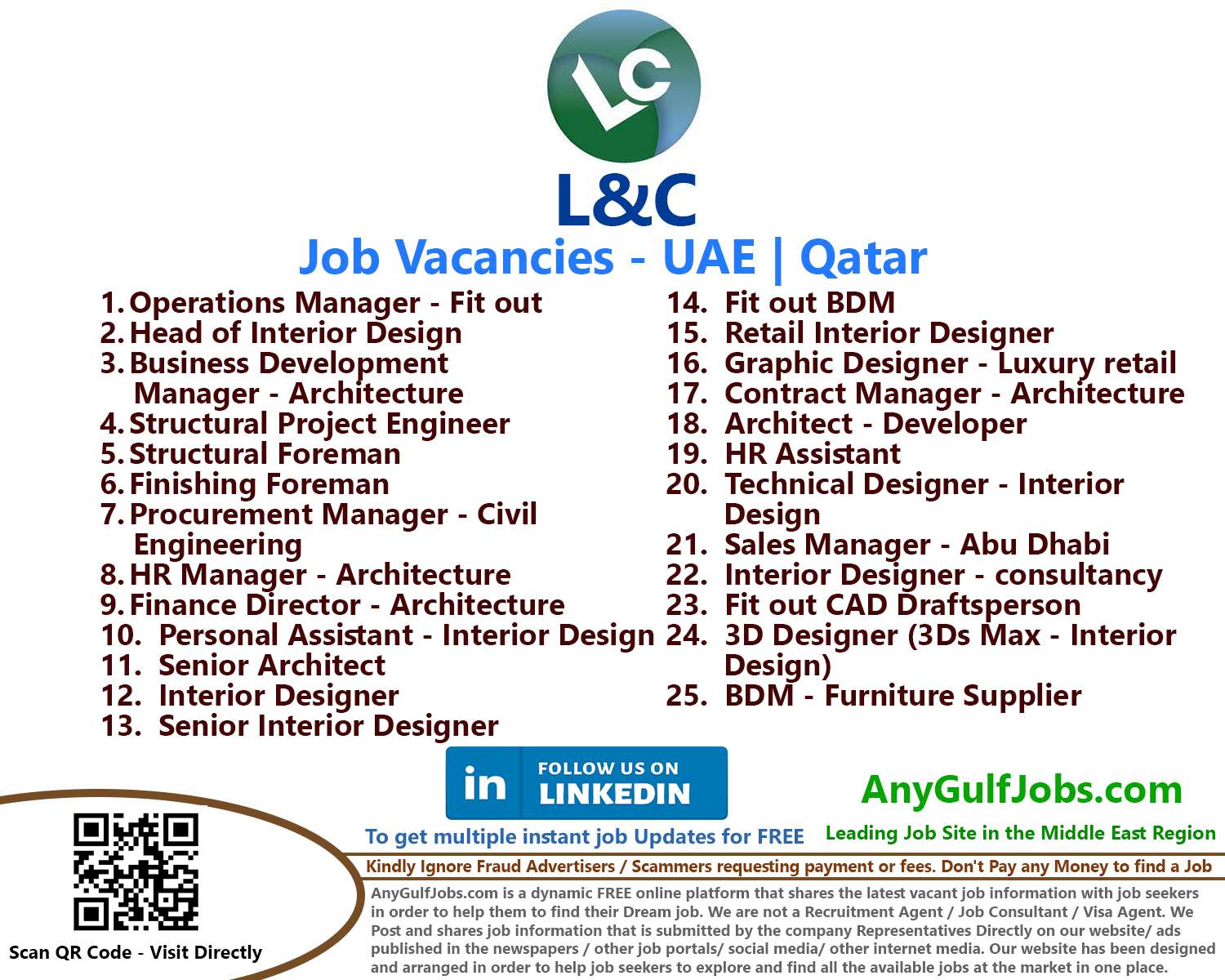 L&C Recruitment Multiple Job Vacancies