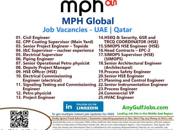 MPH Global Job Vacancies in UAE | Qatar