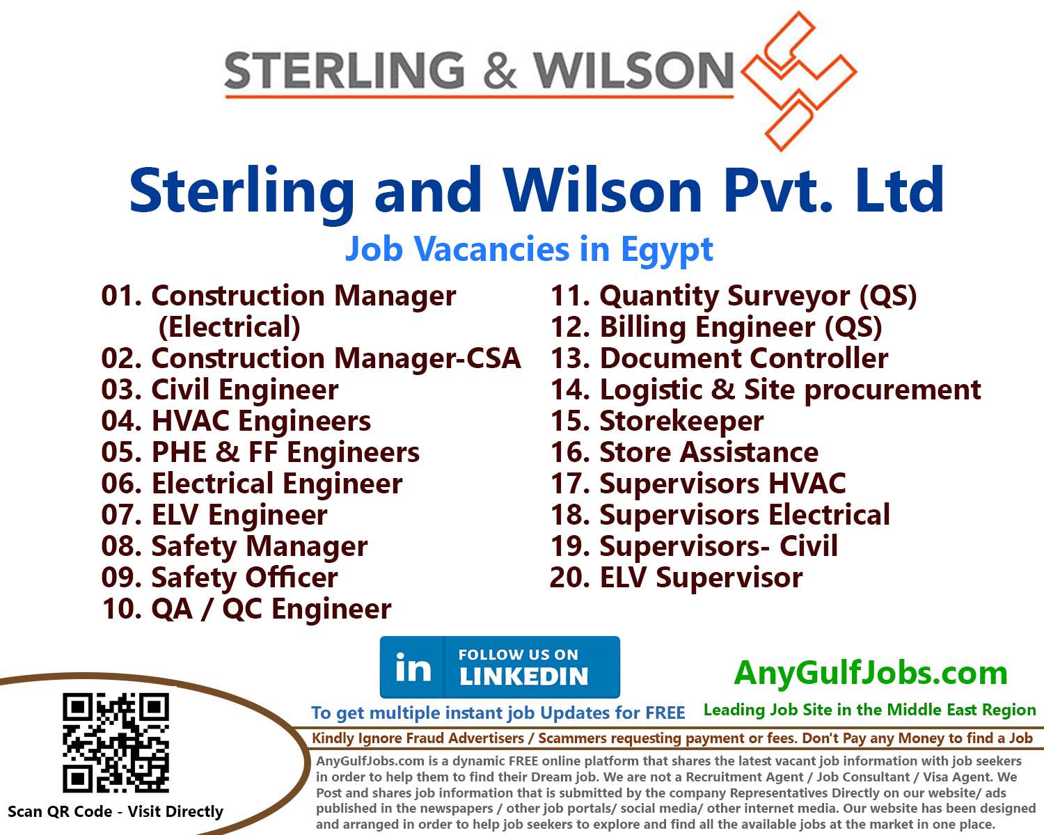 Sterling and Wilson Pvt. Ltd Multiple Job Vacancies 2024