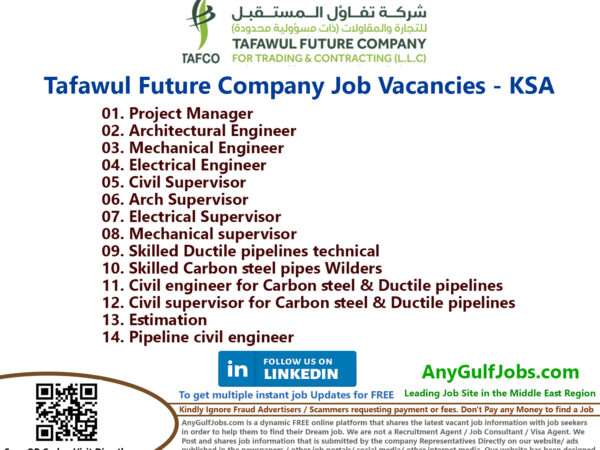 Tafawul Future Company Job Vacancies - KSA